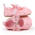 thumbnail image 3 of Baby Sweetie Baby Girls Mary Jane Flats Cute Bowknot Wedding Dress Shoes Non-Slip Newborn Sneakers, 3 of 9