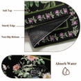 thumbnail image 6 of Black Spring Floral Area Rugs 4'x6', Washable Small Throw Rugs for Office Bathroom, Elegant Pastoral Flowers Birds Watercolor Indoor Outdoor Rug Non-Slip Low Pile Carpet Runner Reversible Floor Mats, 6 of 8