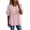 Pink -AH11, variant on Gauze Shirts for Women - Crew Neck Ruffle Short Sleeve Cotton Linen Frayed Fringe Tops Summer Lightweight Loose Fit Blouses Turquoise XL