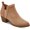 Beige, variant on STYLE & COMPANY Womens Gray Perforated Stretch Gore Myrrah Almond Toe Block Heel Booties 7 W