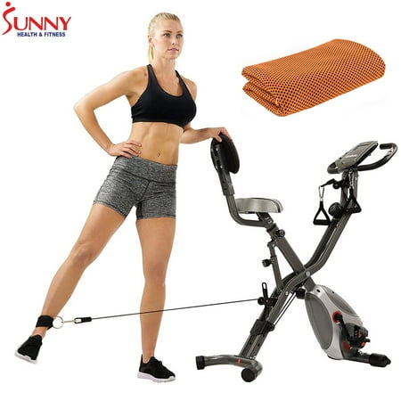 Sunny Health and Fitness Total Body Indoor Exercise Bike with Workout Cooling