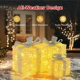 thumbnail image 2 of Costway 3 PCS Christmas Lighted Gift Boxes with 90 LED Lights Zip Ties Ground Stakes, 2 of 10