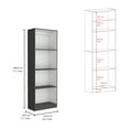 thumbnail image 5 of Cterwk 42" Wide 9 Shelves Bookshelf Bookcase for Living Room, Office, Gray+White, 5 of 6