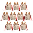thumbnail image 2 of Bolsa con cordón para Navidad, bolsa de regalo con forma de asta, bolsa para decoraciones navideñas, bolsa con cordón para embalaje, 2 of 11