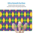 thumbnail image 6 of Disketp Gaming Mouse Pad Mardi Gras Pattern Large Mouse Mat Long Extended Desk Pad Non-Slip Rubber Mice Pads Stitched Edges Thin Pad (11.8x31.5 Inch), 6 of 9