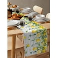 thumbnail image 2 of Table Runner Dresser Scarf 13 x 108 Inch Yellow Lemon Eucalyptus Leaf Watercolor Plant Wood Grain Table Runners Non-Slip Heat Kitchen Dining Table Decor for Indoor Outdoor Home Party Decoration, 2 of 7