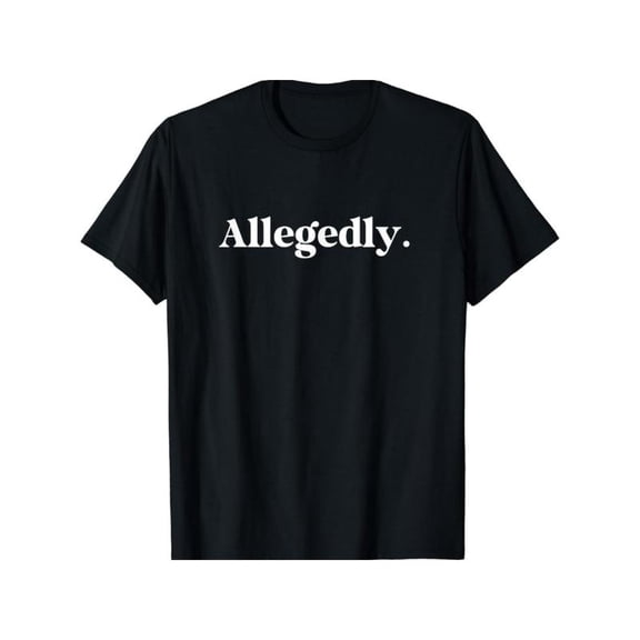 100% Cotton Allegedly Funny Graphic T-Shirt for Men, 100% cotton, Crew Neck, Short Sleeve, Regular Fit, Weekend Casual Wear, All-Season Casual Wear, 180gsm - Ideal Golf Gift T-Shirt For Men and Women