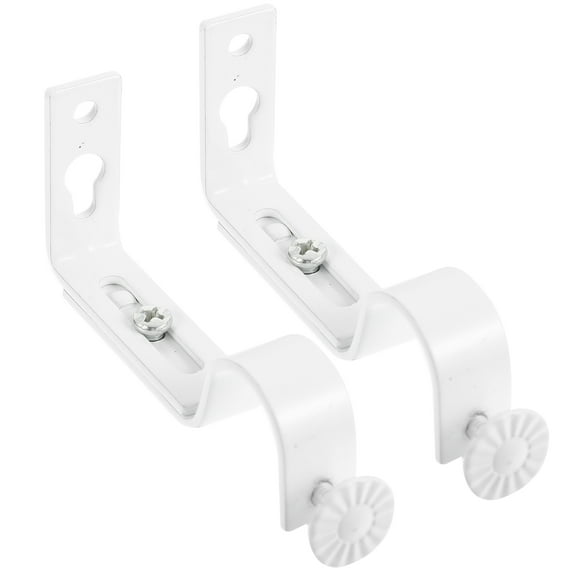 YSNOOWE 2Pcs Curtain Rod Extender Bracket Iron Adjustable for Rod Diameter 18-22mm Home Decor