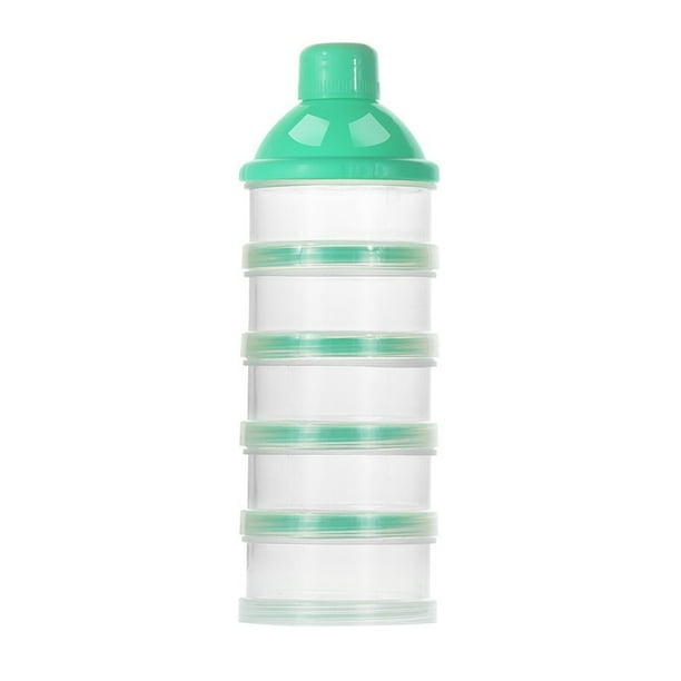Dispensador de fórmula de leche para bebé, contenedor de almacenamiento de refrigerios apilable, antiderrames, 5 capas