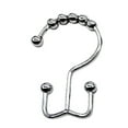 thumbnail image 4 of Stainless Steel Shower Hooks 12 Pack With 5 Bearings Rustproof Bathroom S Hooks For Smooth Silent Sliding Curtain Rings 12PCS, 4 of 5