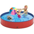 thumbnail image 1 of IGUOHAO Dog Pool PVC Hard Plastic Pet Swimming Pools Foldable Kiddie Pool Portable Wading Pool Kids Pools for Backyard Plastic Kiddie Pool for Large Dogs, 1 of 7