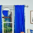 thumbnail image 2 of Lined-Enchanting Blue Rod Pocket Sheer Sari Cafe Curtain/Drape-43W x 24L-Piece, 2 of 4