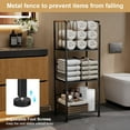 thumbnail image 5 of Towel Rack Free Standing 3-Tier M-Shaped Detachable Dividers, Durable Metal Holder, Pool Towel Rack, Space-Saving Towel Storage Organizer, Modern Bath Towel Shelf for Home, Poolside, Black, 5 of 16