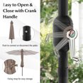 thumbnail image 4 of Costway Parasol de Marché Extérieur Robuste avec Mécanisme d'Inclinaison, Manivelle, 8 Nervures Robustes, Beige, 4 of 9