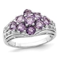 thumbnail image 1 of 2.00 (ctw) Natural Amethyst Cluster Ring in Sterling Silver, 1 of 4
