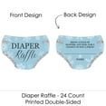 thumbnail image 2 of Big Dot of Happiness Winter Wonderland - Diaper Shaped Raffle Ticket Inserts - Snowflake Baby Shower Activities - Diaper Raffle Game - Set of 24, 2 of 4