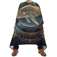 thumbnail image 2 of JSTEL Golden Whale Mandala Waterproof Barber Cape for Men Women Beard Shaving Bib Apron Professional Hair Cutting Cloth, 65 x 55 inch, 2 of 6
