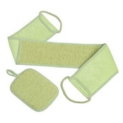 ABc Back Scrubber Exfoliating Set with Loofah Sponge Shower for Men and Women, Lime