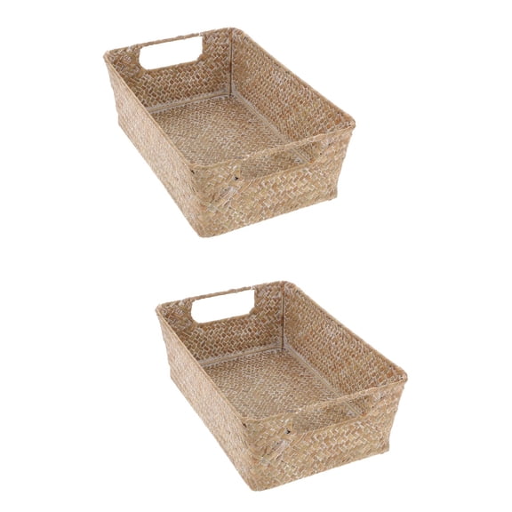 Worgeous 2pcs Desktop Bread Basket Multi-function Storage Basket Household Snack Container