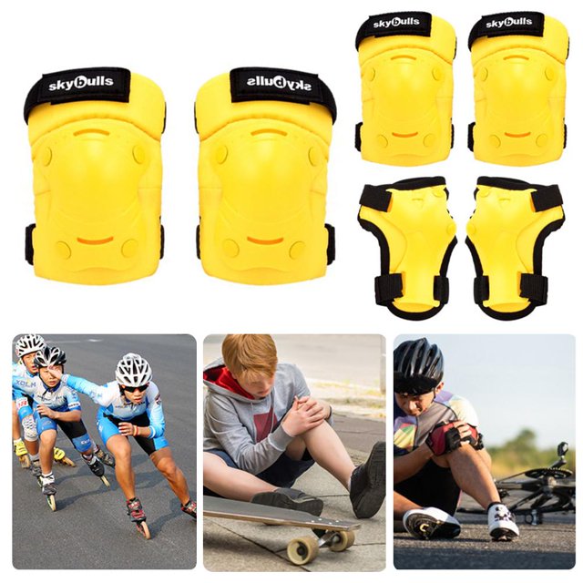 Conjunto De Rodilleras Para Niños Conjunto De Equipo De Protección Deportiva Equipo De Protección Para Deportes Al Aire Libre Transpirable Ajustable Eigraketly OD015619-01