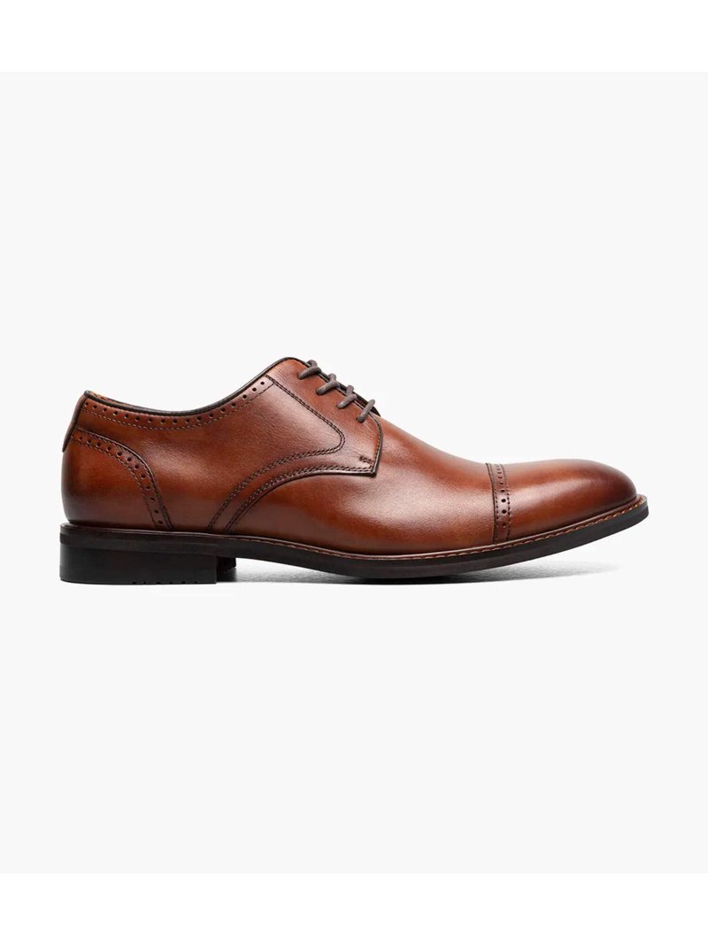 Stacy Adams Bailey Cap Toe Oxford Rich Leather Shoes Brandy  display picture 1