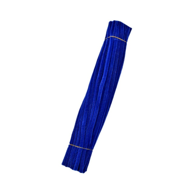 Tnarru 100 Pieces Pipe Cleaners Stems Children Educational Toy for DIY Crafts Party blue