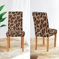 thumbnail image 3 of Yayeee 2 Pack Dining Chair Covers Stretch Parson Chairs Slipcovers Seat Protector, Leopard Pattern, 3 of 6