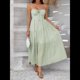 thumbnail image 5 of Vestido Informal de Verano para Mujer, Estilo Bohemio, con Tirantes Finos y Lazo, para Playa, 2025 Verde L, 5 of 7
