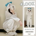 thumbnail image 2 of Kawaii Plush Piece Pajamas Chiikawa Usagi Hachiware Anime Cute Flannel Siamese Homewear Autumn Winter Cartoon Nightwear, 2 of 23