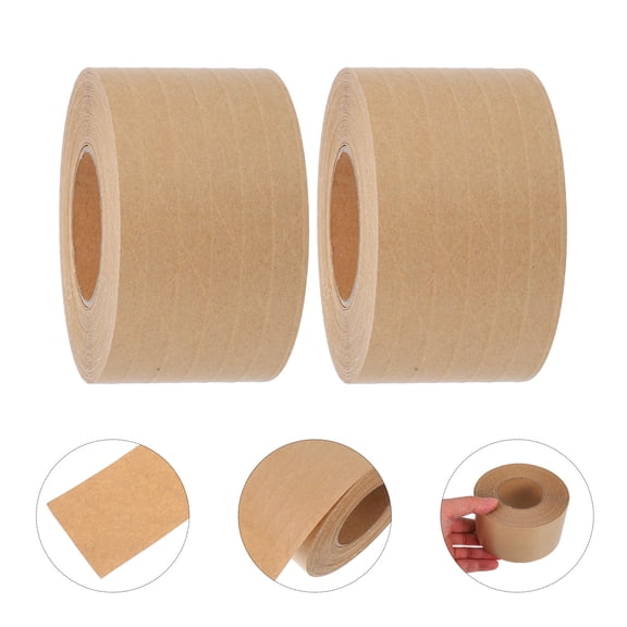 Pretyzoom 2Pcs Grip Tape Golf Kraft Paper Tape Brown Water Activated Shipping Boxes