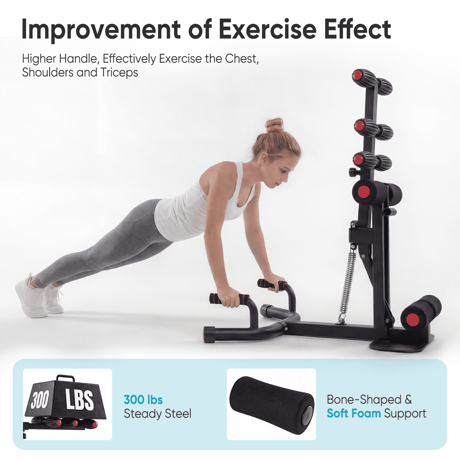 EDX Deep Squat Machine for Women, Adjustable Glutes Trainer, Core & Leg Workout Equipment with Push Up Board for Home Gym