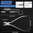 thumbnail image 2 of LEONTOOL Stainless Steel Screw Cutter for Glass, Spring Loaded Eyeglass Cutting Pliers 5.6 Inches Ultra Sharp Wire Cutters Flush Cut Plier Optical Eye Glasses Repair Kit with 3-in-1 Mini Screwdriver, 2 of 7