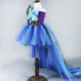 thumbnail image 5 of Vestido de tul con tutú de pavo real para niñas, vestido de princesa con cola larga y plumas de flores, vestido de fiesta de Halloween para niños, 5 of 5
