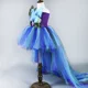thumbnail image 5 of Vestido de tul con tutú de pavo real para niñas, vestido de princesa con cola larga y plumas de flores, vestido de fiesta de Halloween para niños, 5 of 5