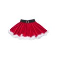 thumbnail image 5 of Moggemol Kids Girls Mrs Claus Ruffled Mini Skirt Dress Santa Christmas Skirt Costume Ice Skating Dancewear Red 14, 5 of 7