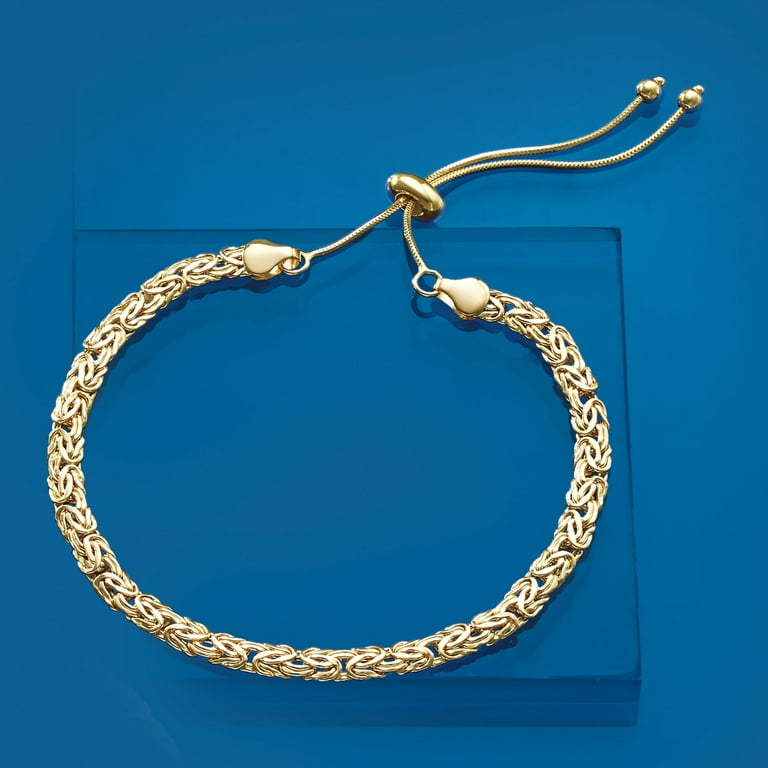 Ross-Simons 14kt Yellow Gold Byzantine Bolo Bracelet for Female