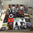 thumbnail image 1 of Batman Conjunto de sábanas temático, trío de piezas, cómodo y amigable con la piel, diseño único, regalo de decoración para el hogar para familiares, amigos y fans,140cm *210cm, 1 of 6