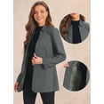 thumbnail image 2 of DARING DIVA Women's Work Blazers V Neck Outfits Jackets Blazer L Dark Grey, 2 of 6