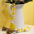thumbnail image 5 of Aosijia 3 Pack Lemon Wooden Bead Garland with Jute Plaid Tassels and Lemon Slice, Rustic Tiered Tray Ornaments for Spring Summer Lemonade Home Decoration, 5 of 13
