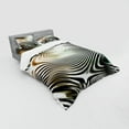 thumbnail image 3 of Ambesonne Geometric Bedding Set 3 Pcs, Circle Zebra Stripes, Twin XL, Black and White, 3 of 3