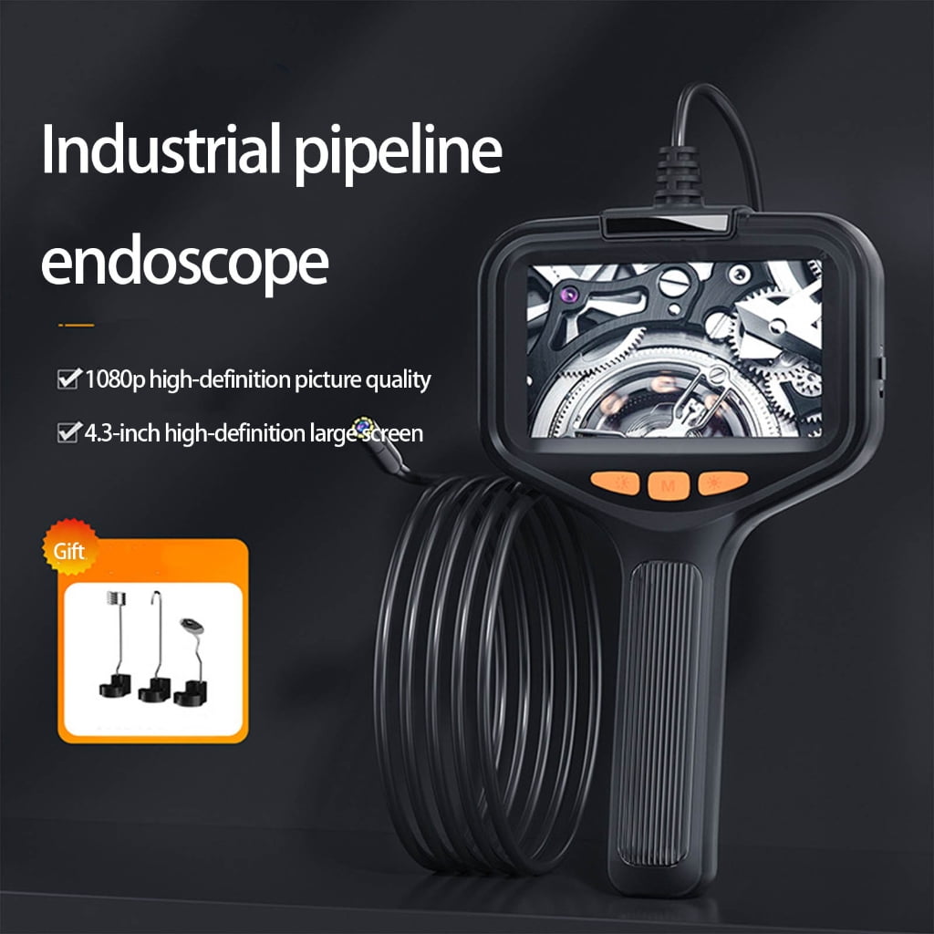 Zeiwohndc 4.3" Screen Endoscope 1080P Borescope Inspection Camera IP67 Waterproof 8 LED