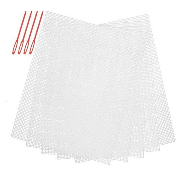 Tizuqe 5 Pcs Large Holes Plastic Canvas Mesh Canvas Sheets for Crochet Projects