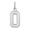 thumbnail image 1 of Quality Gold WSP00 14K White Gold Small Polished Number 0 Charm, 1 of 1