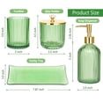 thumbnail image 2 of Juego de accesorios de baño Haturi Green Glass, 4 piezas con dispensador, 2 of 7