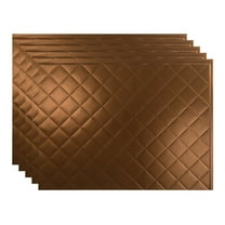 FASÄDE Quilted Decorative Vinyl 18in x 24in Backsplash Panel in Oil Rubbed Bronze (5 Pack)