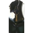 thumbnail image 3 of Jiana Deon Open Adina Hoop Earrings, Adult Female Gold Curved Fringe Tassels, 3 of 5