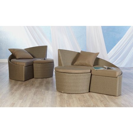 Euro Style Linda Ottoman - Taupe