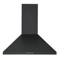 thumbnail image 2 of Ancona 24 440 CFM Convertible Wall Mount Pyramid Range Hood in Matte Black, 2 of 5