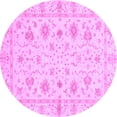 thumbnail image 1 of Ahgly Company Indoor Round Oriental Purple Modern Area Rugs, 3' Round, 1 of 4