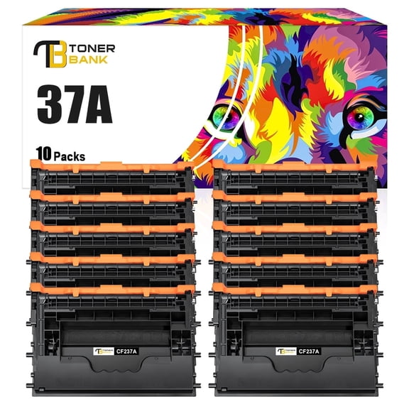 Compatible for HP CF237A 37A Toner Cartridges Enterprise M608dn M608n M608x M607n M607dn (10 Black)